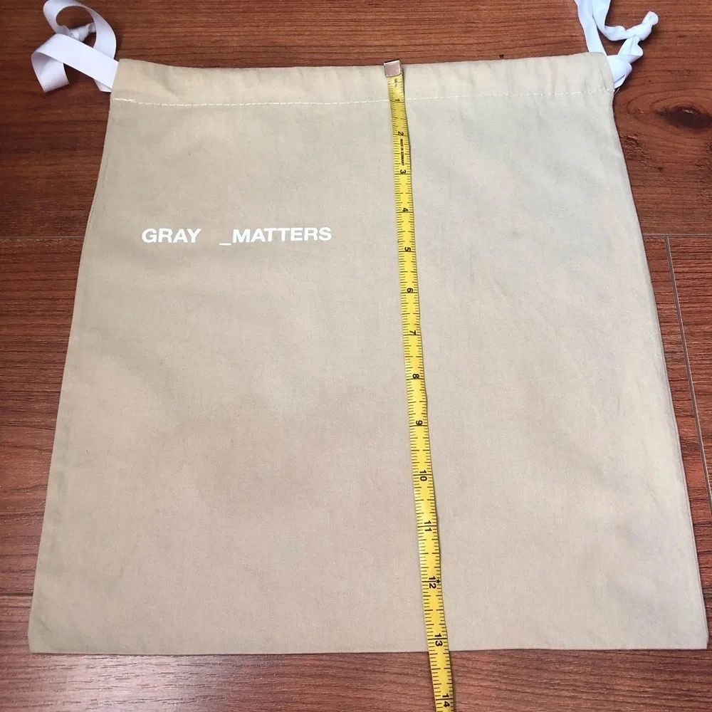 Gray Matters Beige Dust Bag 13 x 12.5 shoes purse
